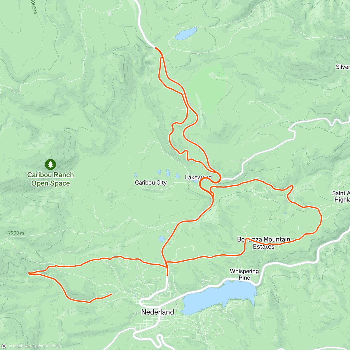 Map of the activity, Afternoon Ride