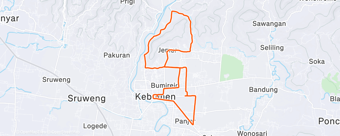 Map of the activity, Kebumen HM