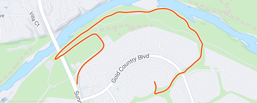 Map of the activity, Morning Run