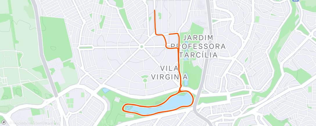 Map of the activity, Corrida matinal