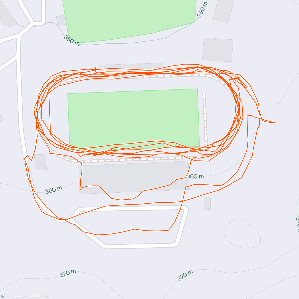 Mapa da atividade, Hibriten Track/Trail Run/Jog