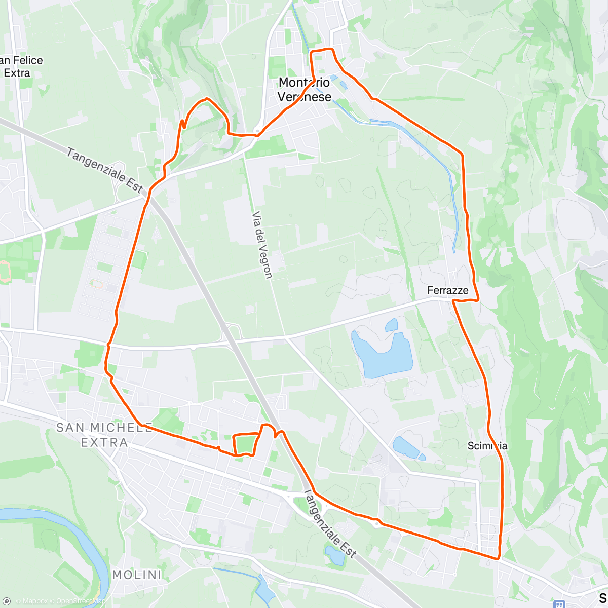 Map of the activity, Spritz run