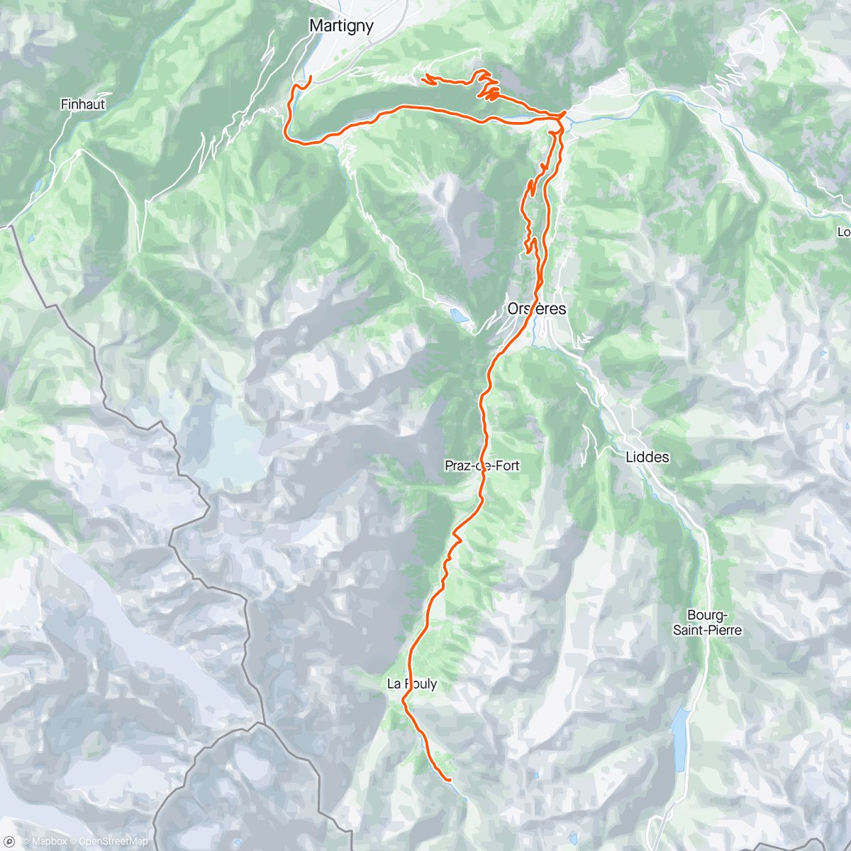 Map of the activity, Au bout de la vallée avec les 2