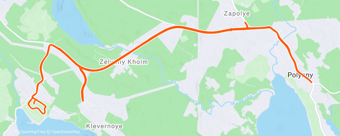 Map of the activity, Полуденный забег