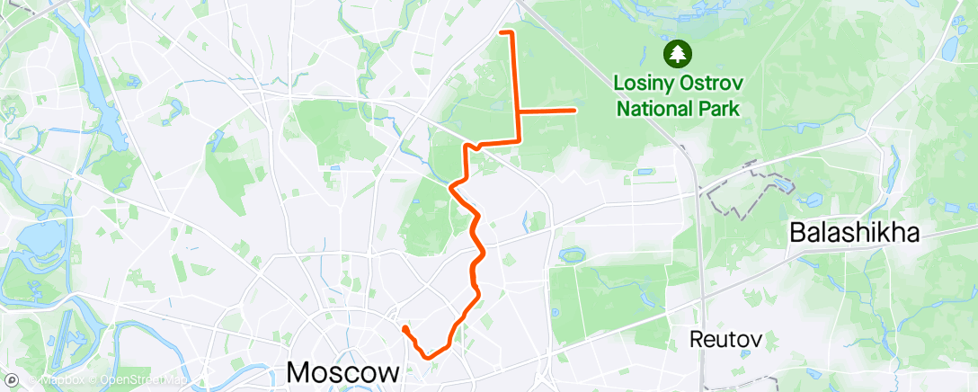 Map of the activity, Вечерний велозаезд ☀️