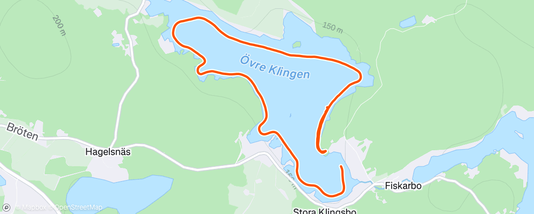 Map of the activity, Afternoon Ride