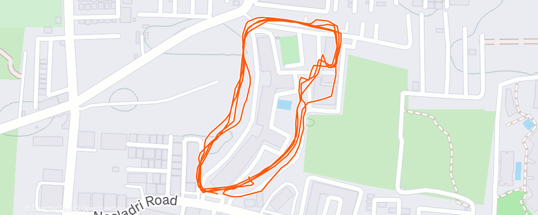 Map of the activity, Morning Run