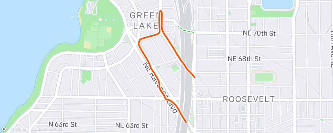 Map of the activity, Evening Run