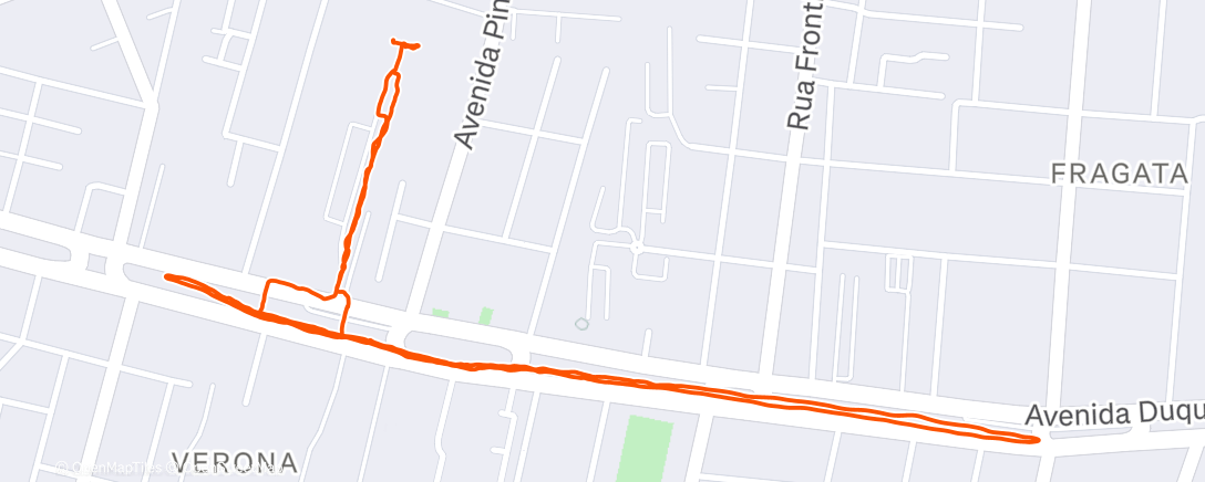Map of the activity, Caminhada ao entardecer