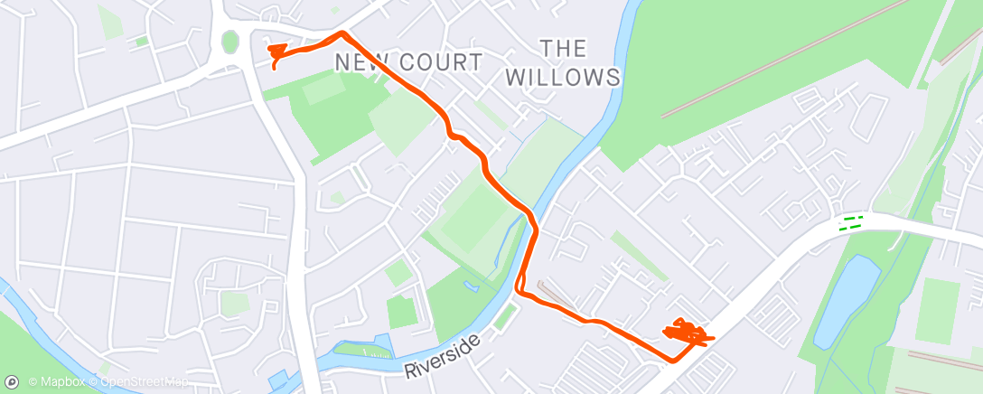 Map of the activity, Evening Walk to Aldi