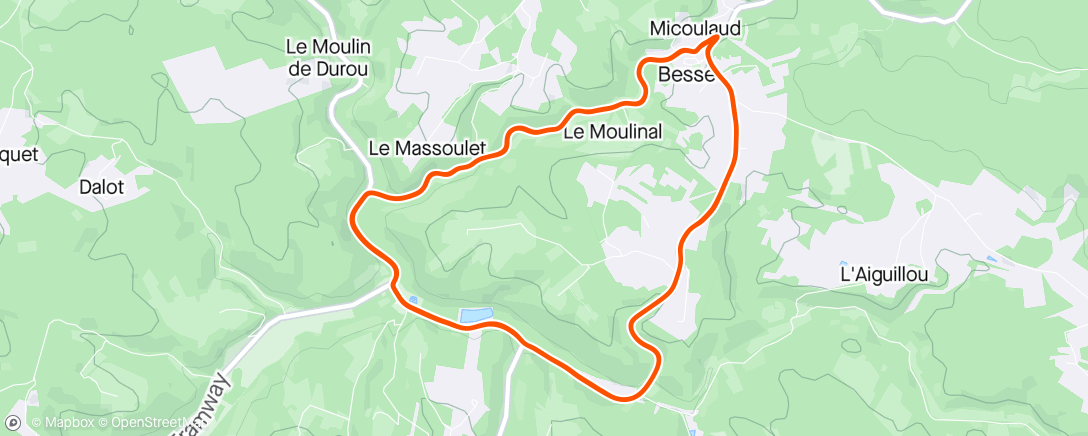 Map of the activity, Gp du pays de Besse - échappée, P10