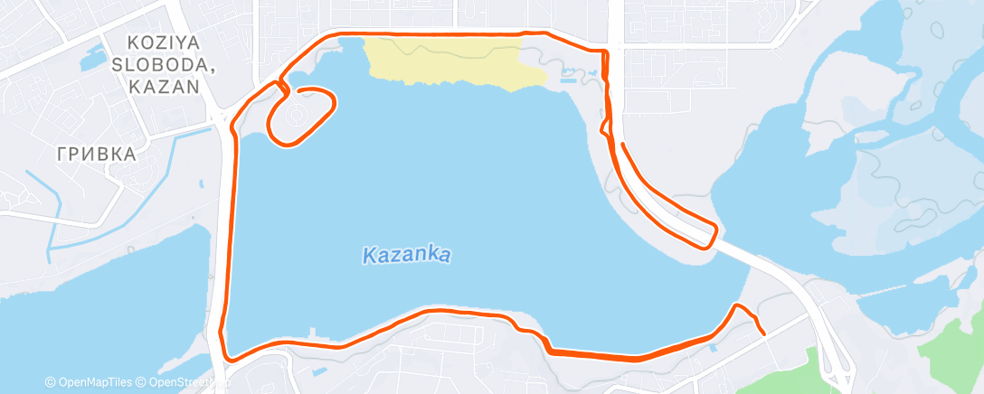 Map of the activity, Morning Run