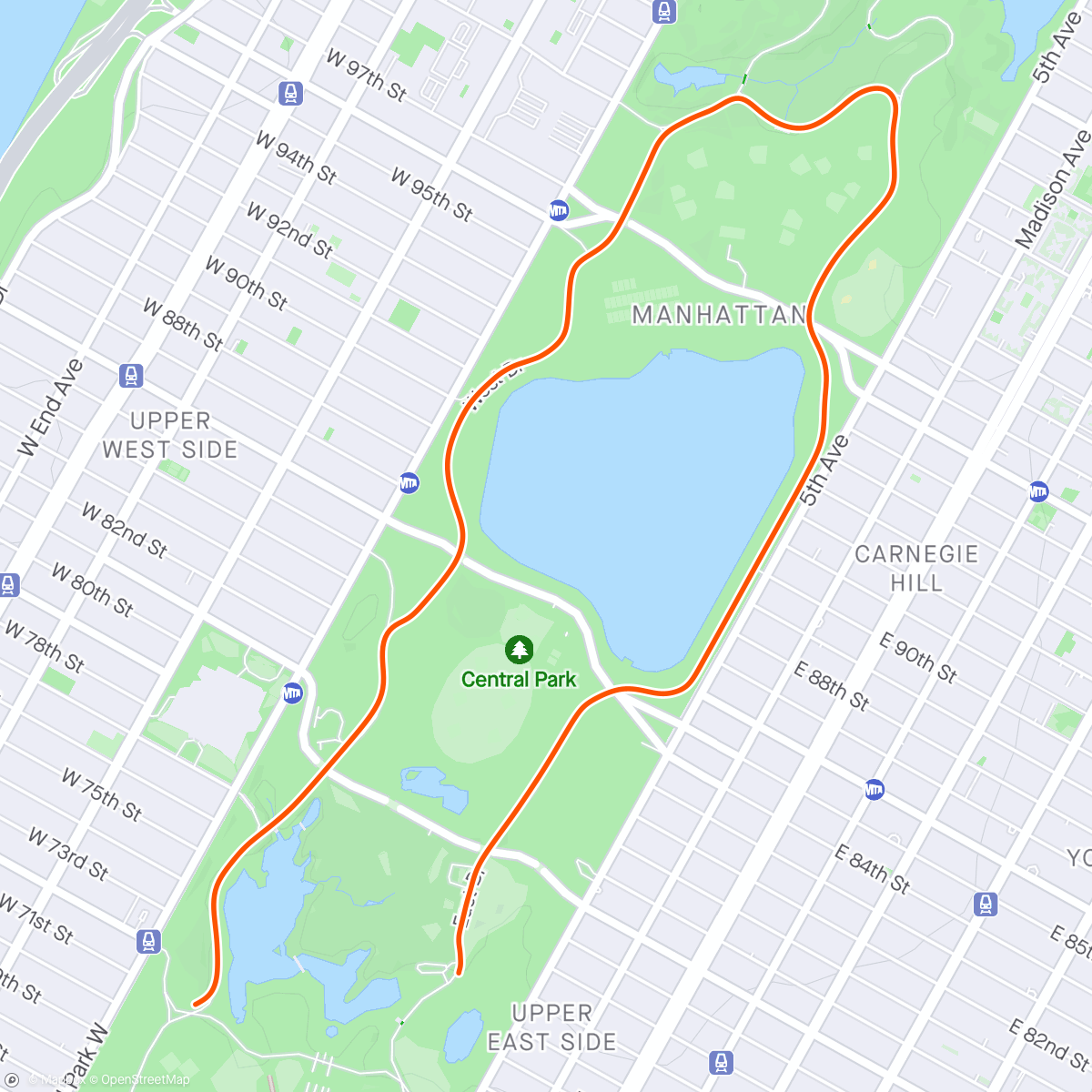 Karte der Aktivität „Zwift - Park Perimeter Loop in New York”