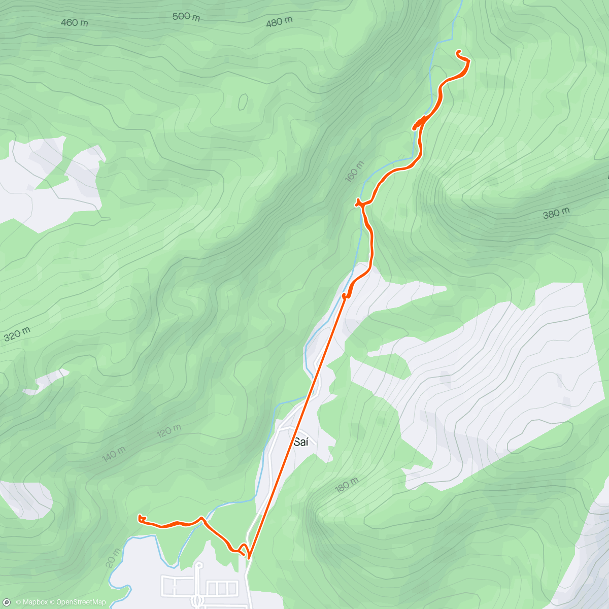 Map of the activity, Trilha das cachoeiras Sahy, Parque Cunhambebe