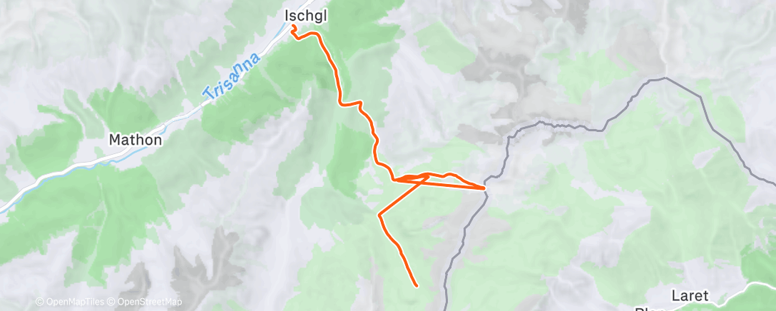 Map of the activity, Christmas Ski - Day 4 - Ischgl