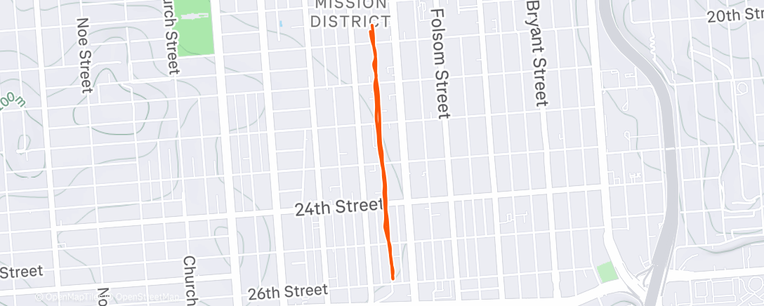 Map of the activity, Morning Run