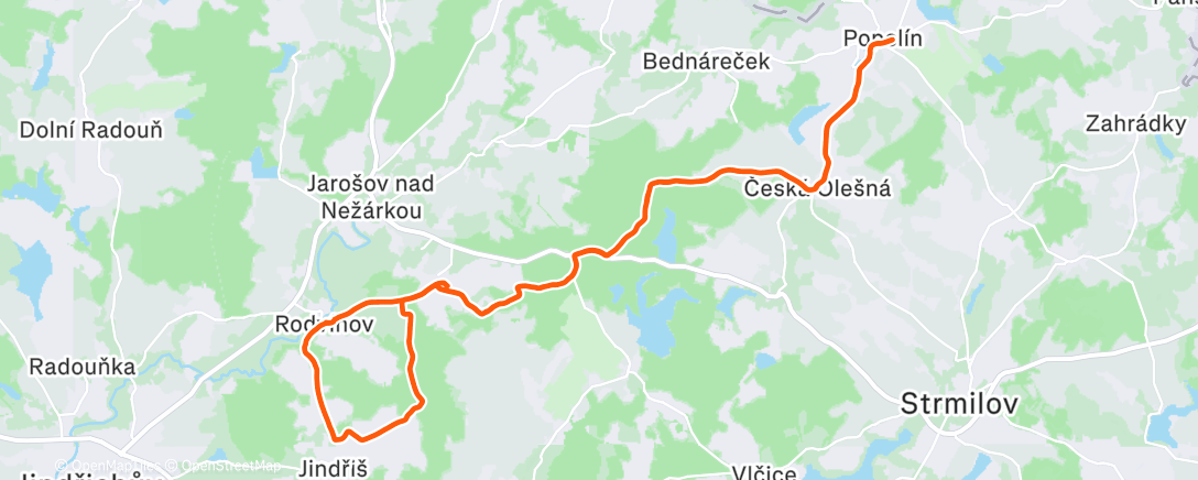 Map of the activity, Evening Mountain Bike Ride