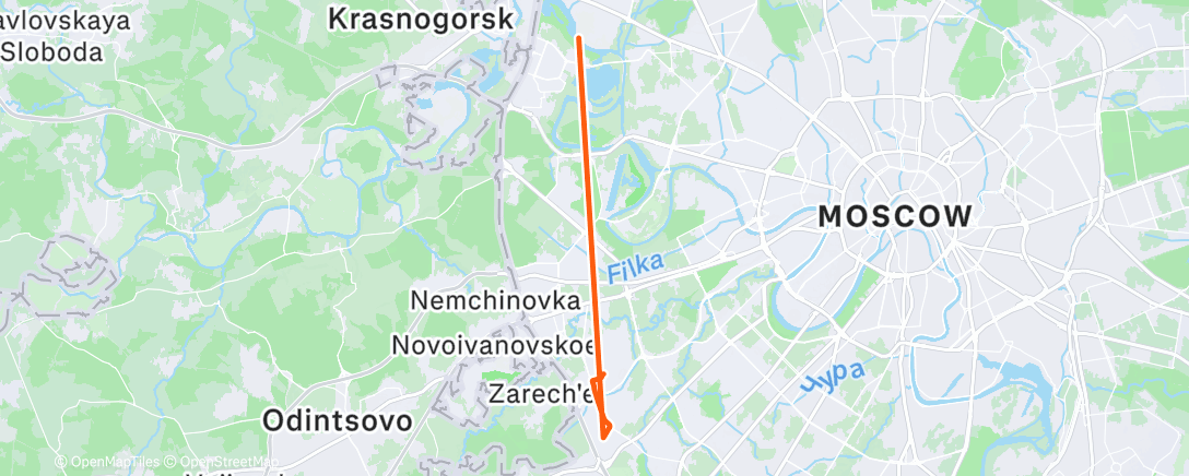 Map of the activity, Утренний велозаезд