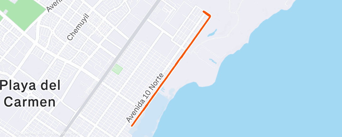 Map of the activity, Afternoon Run