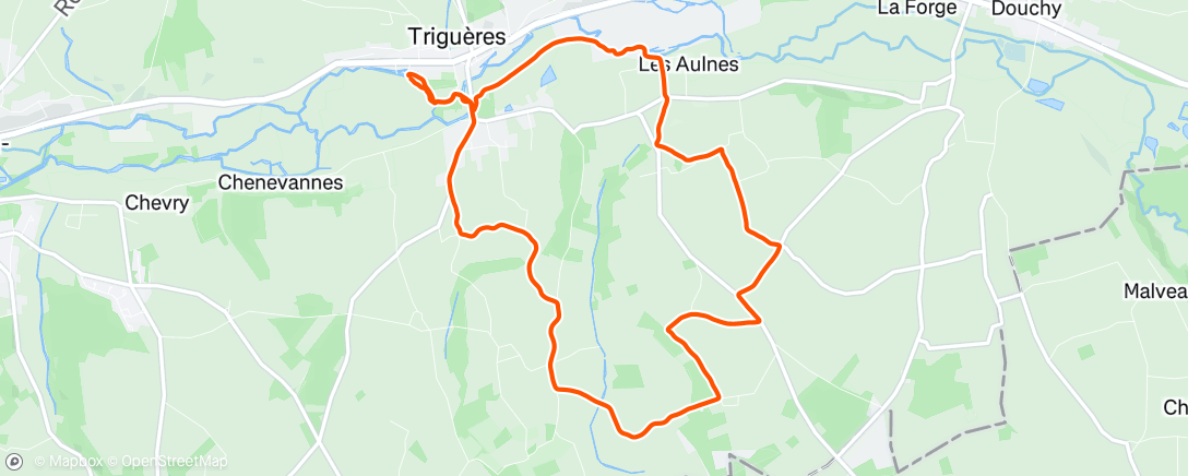 Map of the activity, Evening Trail Run