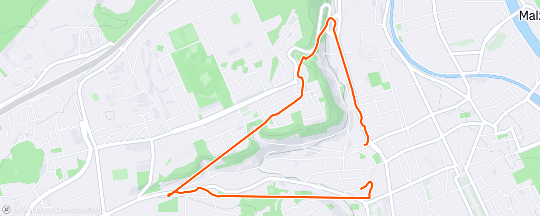 Mapa de la actividad, Reprise de course à pied