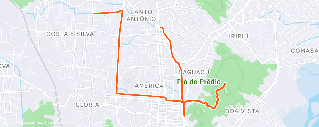 Map of the activity, Treino de rampa - 6x Mirante (guarita até a curva)