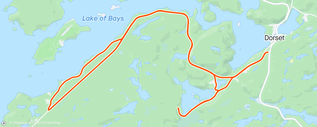 Map of the activity, Afternoon Ride