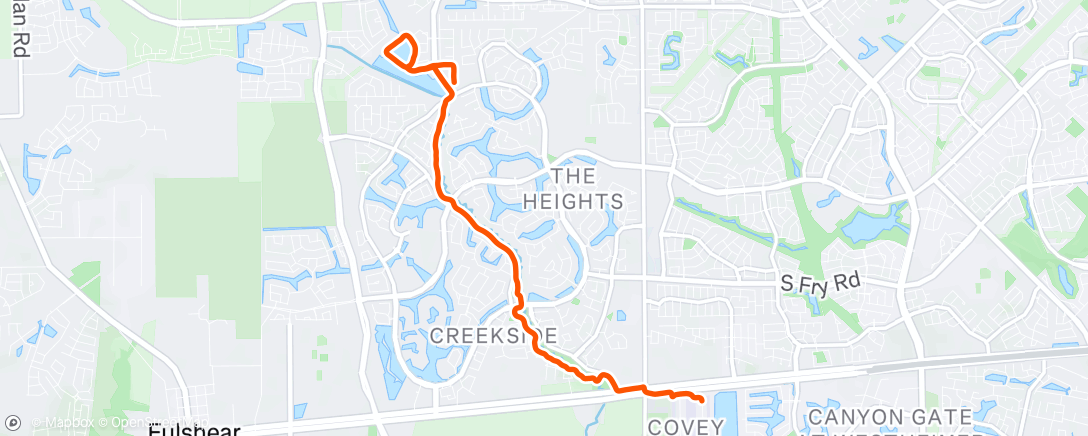 Map of the activity, Morning Run