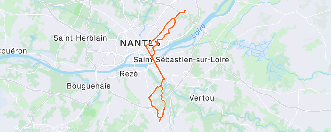 Map of the activity, Déplacements S03_2026 - Vélotaf J4/5