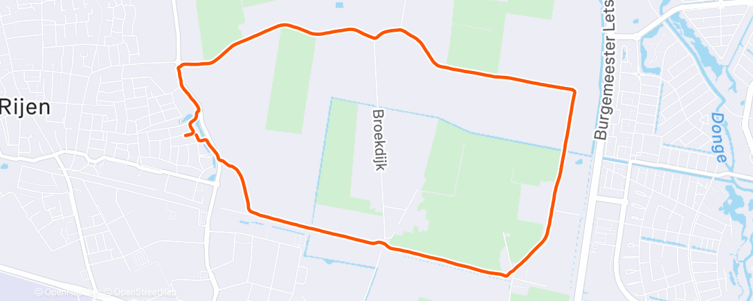 Map of the activity, Namiddagloop