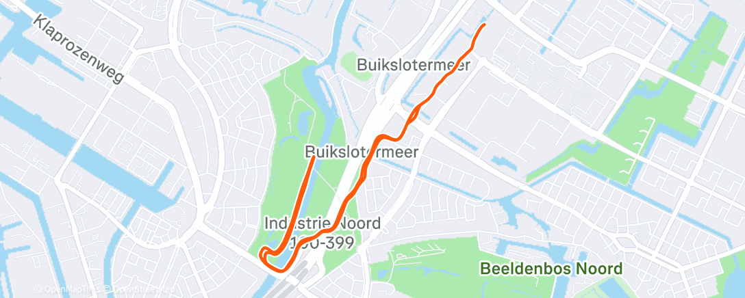 Карта физической активности (Afternoon Run)