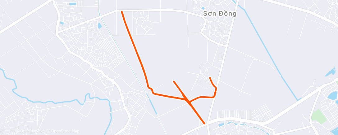 Map of the activity, Evening Run
