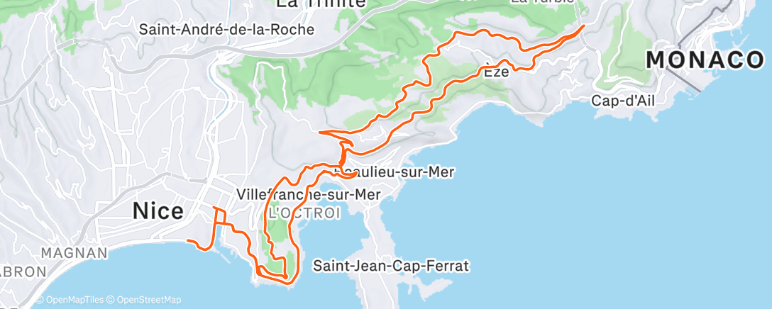 Mapa de la actividad, Lunch Ride