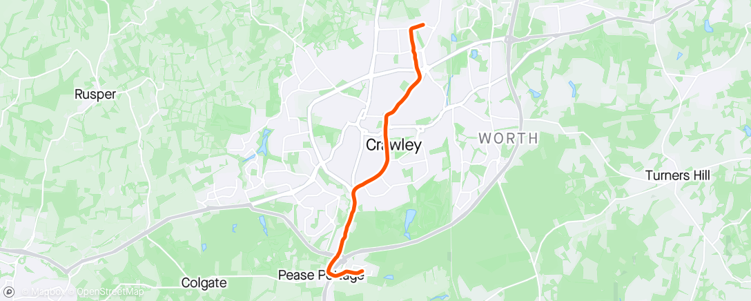 Map of the activity, Run to work