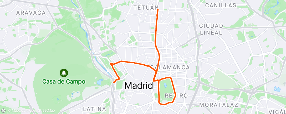 Map of the activity, MetLife 15km Madrid 2024