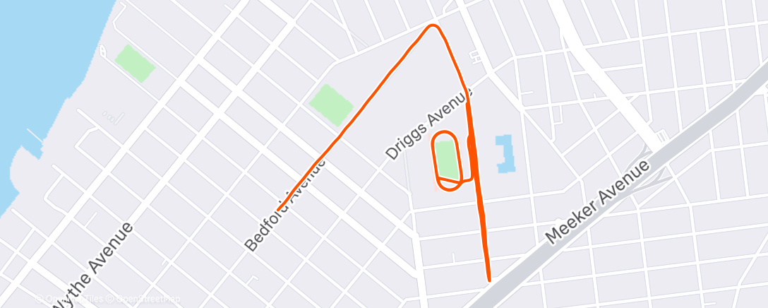 Map of the activity, Morning Run