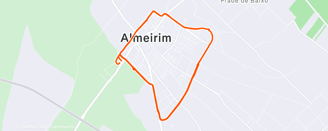 Map of the activity, Morning Run
