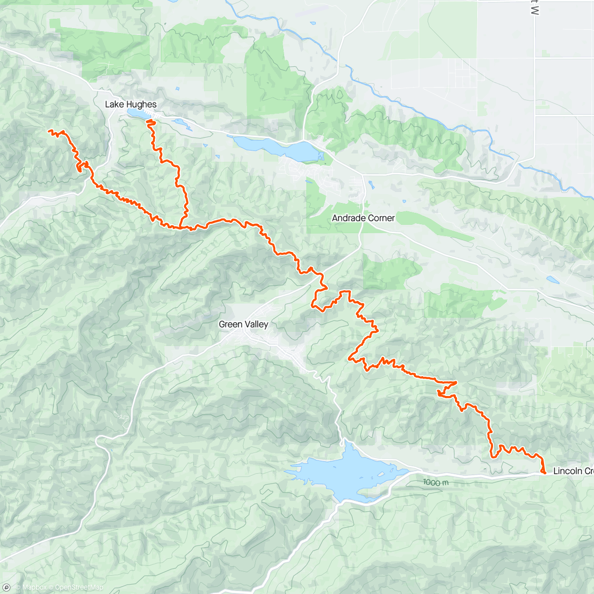 Map of the activity, Leona Divide 50 miler (51.2)
