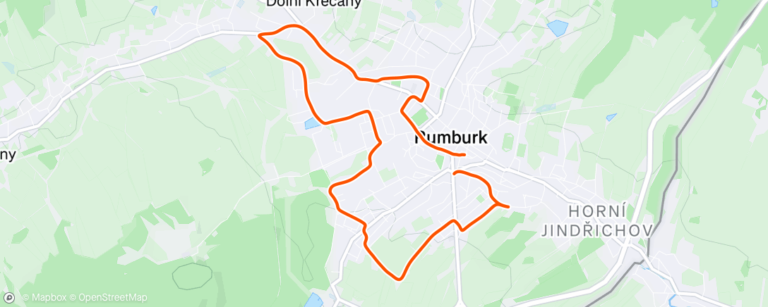 Map of the activity, Evening Run