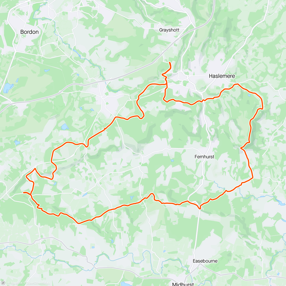 Map of the activity, Spring Trail 50km