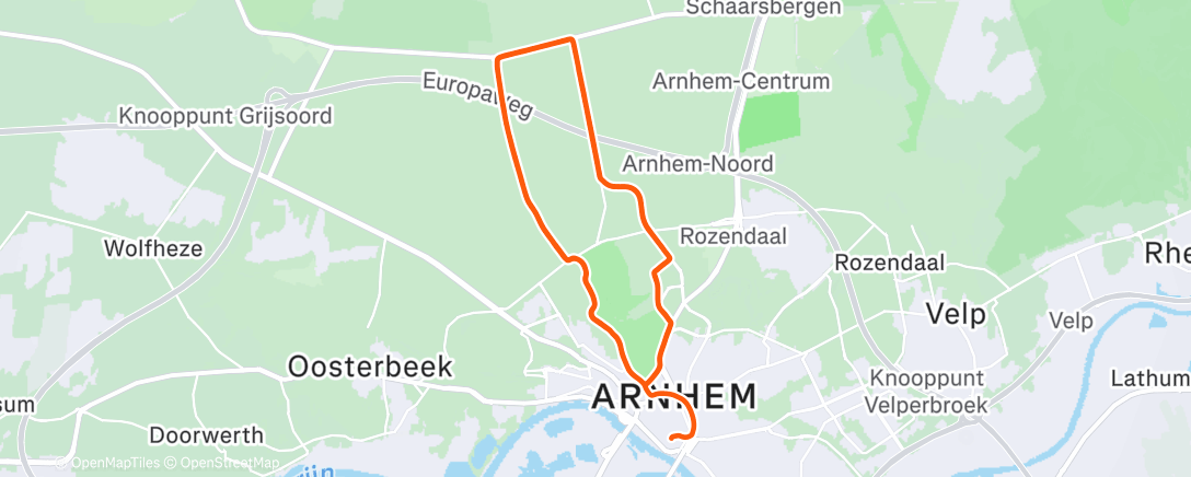 Map of the activity, Lunch Ride