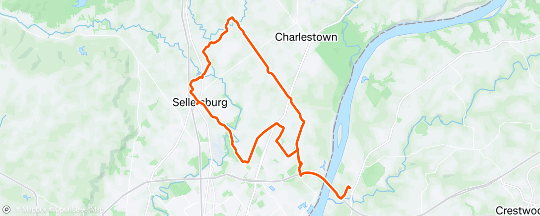 Map of the activity, Lunch Ride