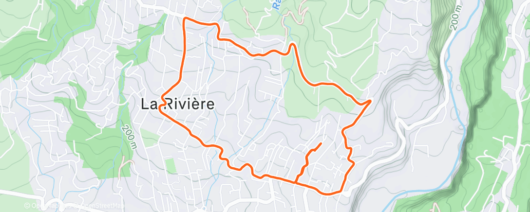 Map of the activity, Course à pied dans l'après-midi