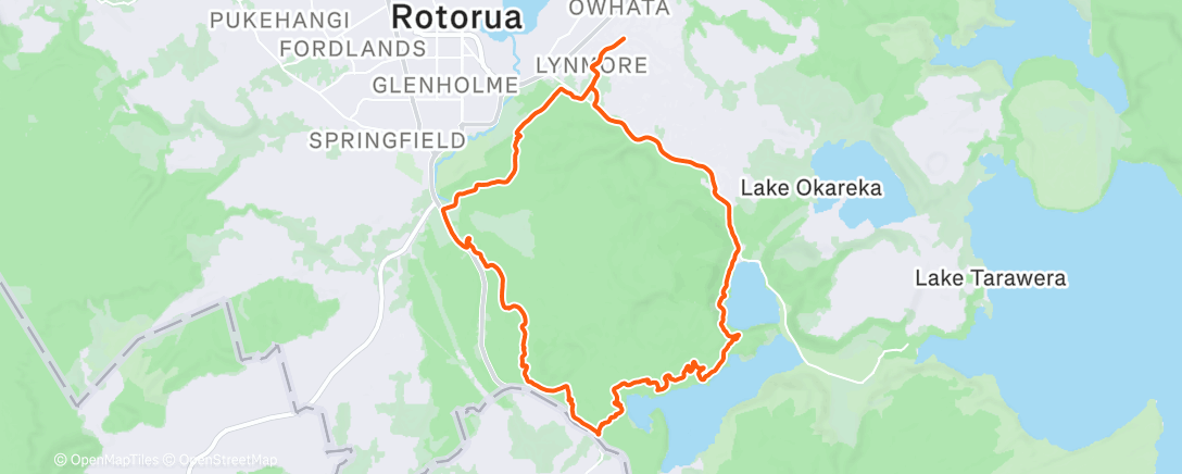 Map of the activity, Forest Loop in the rain.