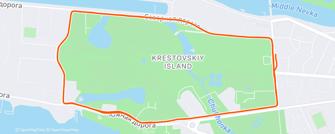 Map of the activity, Утренний забег