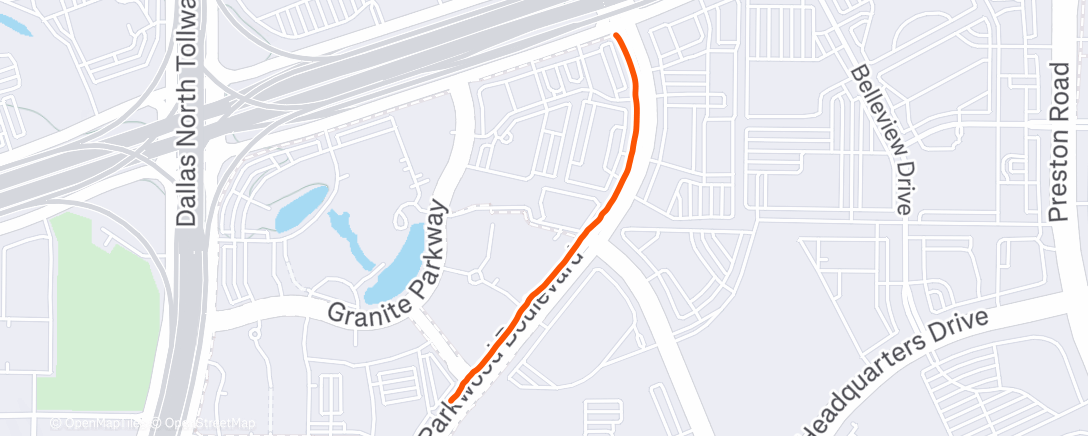 Map of the activity, Quick Lunch Jog