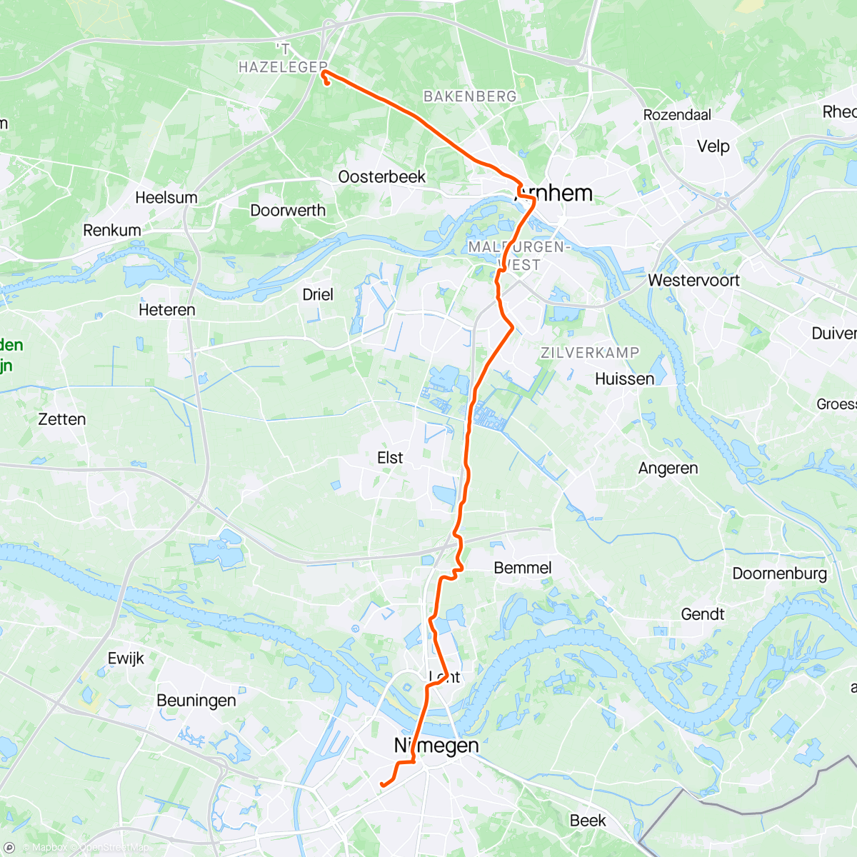 Map of the activity, Commuting: lekker geregeld