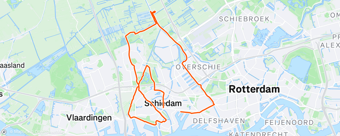 Map of the activity, 20km met Nick 10 zonder