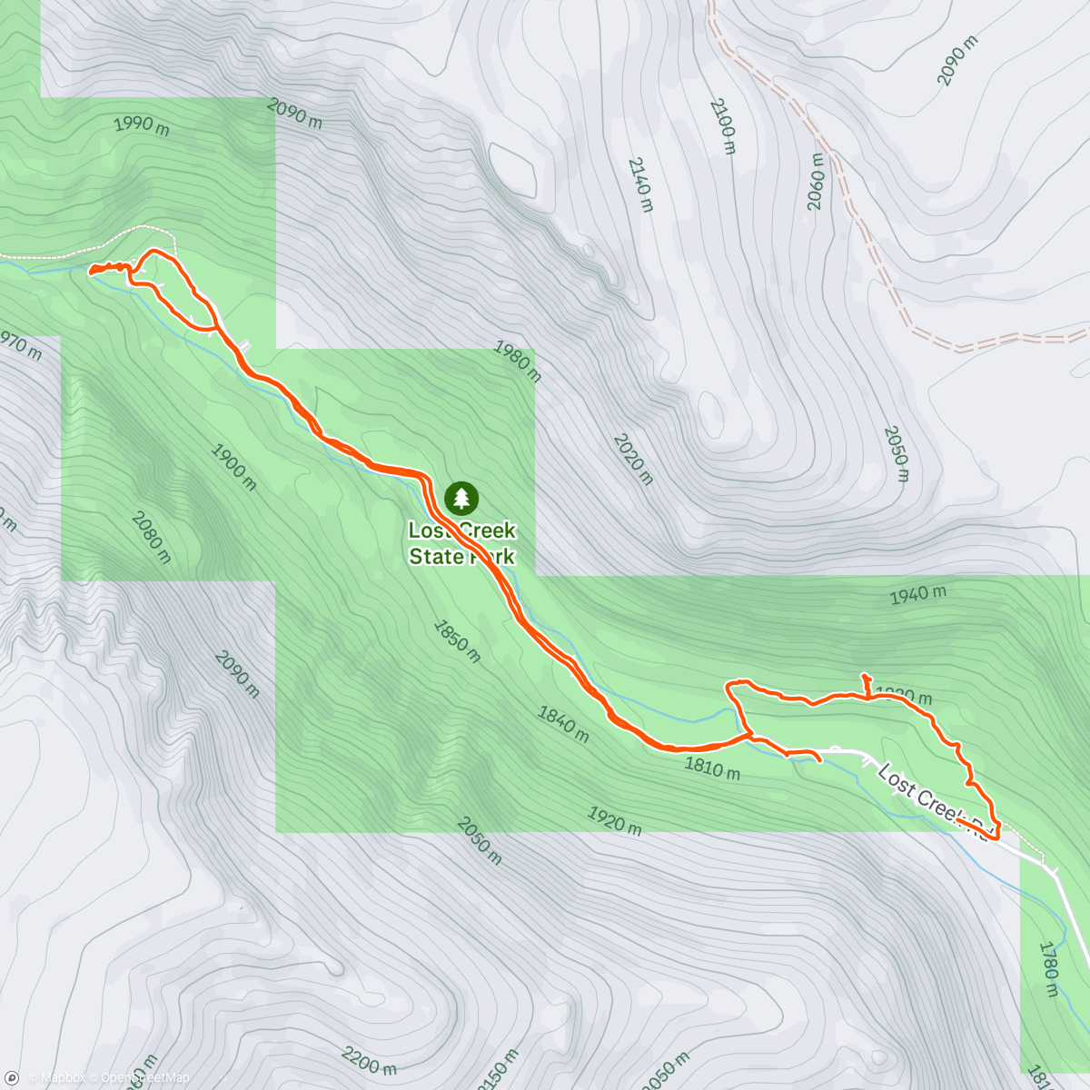 Map of the activity, Southwest MT tour