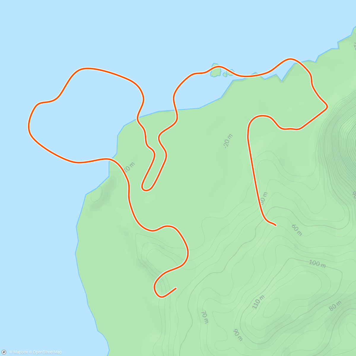 Map of the activity, Zwift - 5K Loop in Watopia